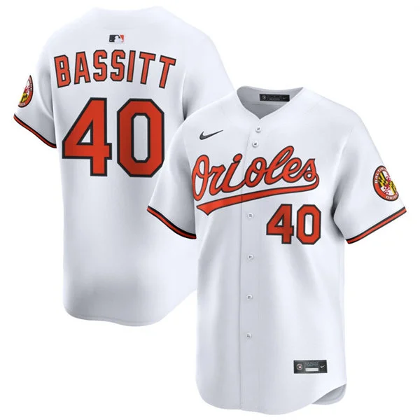 Mens Baltimore Orioles #40 Chris Bassitt Nike Home White Limited Player Jersey 