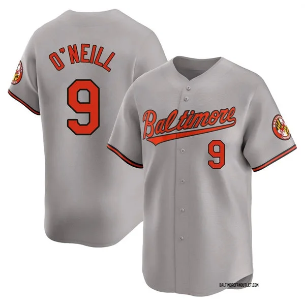 Mens Baltimore Orioles #9 Tyler O'Neill Nike Gray Road Limited Player Jersey 