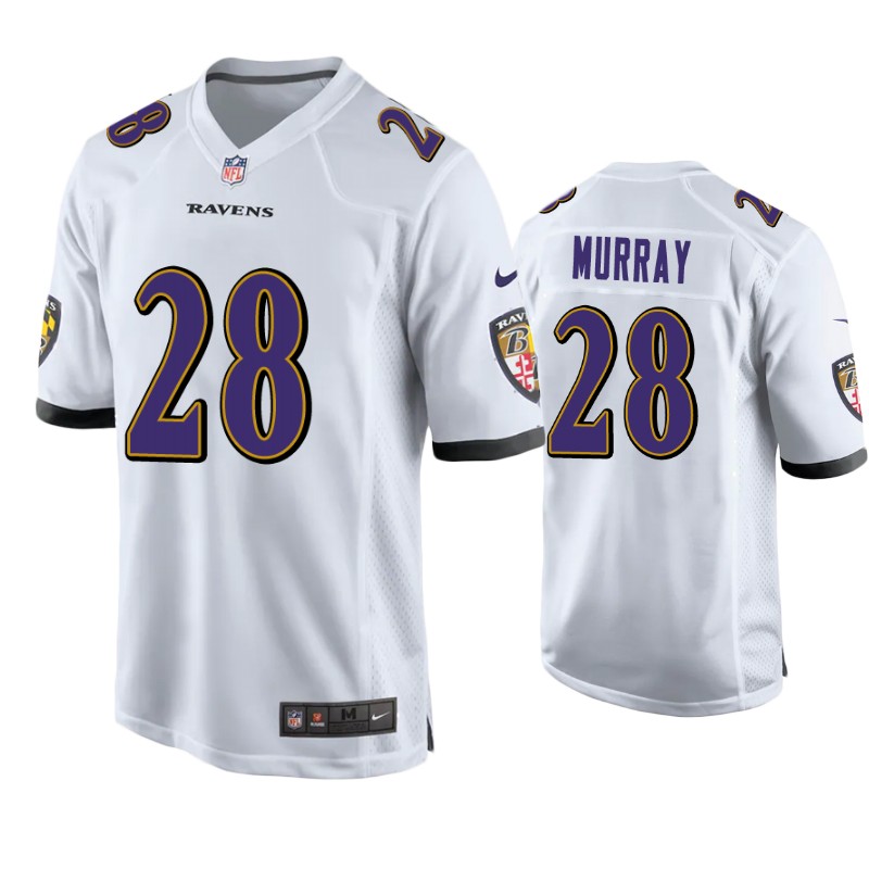Mens Baltimore Ravens #28 Latavius Murray Nike White Vapor Limited Player Jersey