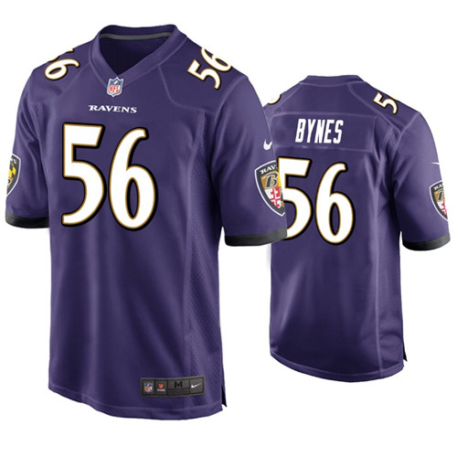 Mens Baltimore Ravens #56 Josh Bynes Nike Purple Vapor Limited Player Jersey