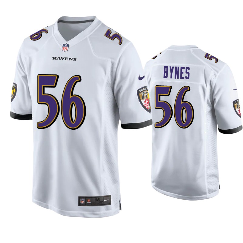 Mens Baltimore Ravens #56 Josh Bynes Nike White Vapor Limited Player Jersey