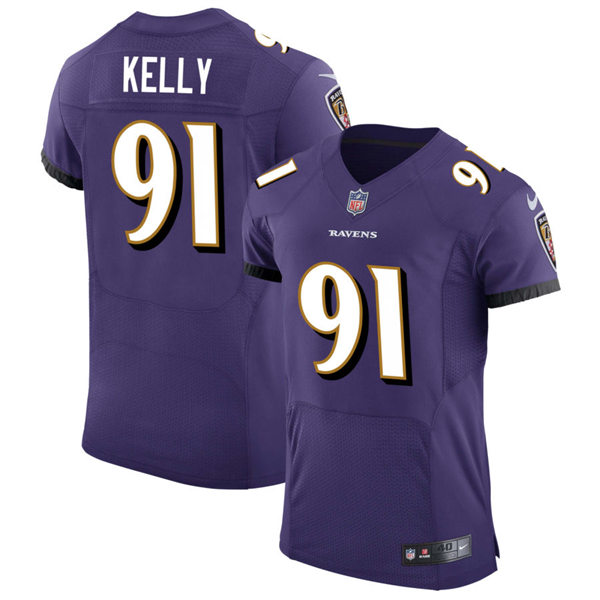 Mens Baltimore Ravens #91 Xavier Kelly Nike Purple Vapor Limited Player Jersey