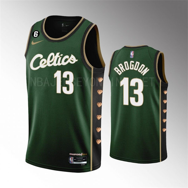 Mens Boston Celtics #13 Malcolm Brogdon Nike Green 2022-23 City Edition Swingman Jersey