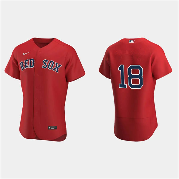 Mens Boston Red Sox #18 Adam Duvall Nike Red Alternate FlexBase Player Jersey