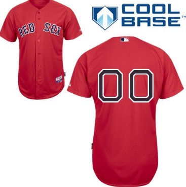 Mens Boston Red Sox Customized Red Jersey