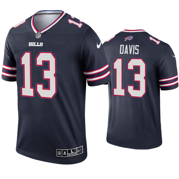 Mens Buffalo Bills #13 Gabriel Davis Nike Navy Inverted Legend Limited Jersey