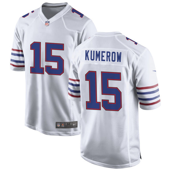 Mens Buffalo Bills #15 Jake Kumerow Nike White Alternate Retro Vapor Limited Jersey