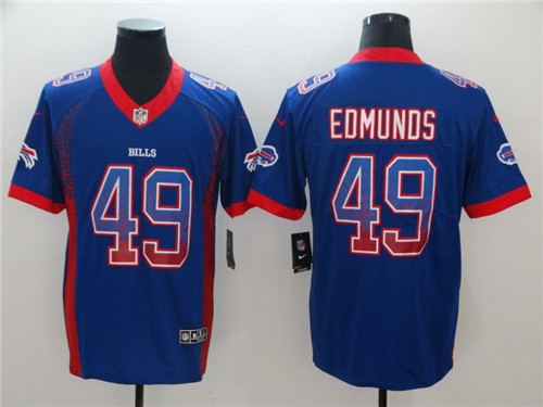 Mens Buffalo Bills #49 Tremaine Edmunds Nike Drift Fashion Limited Stitched Jersey