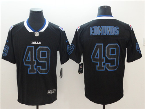 Mens Buffalo Bills #49 Tremaine Edmunds Nike Lights Out Black Limited Jersey