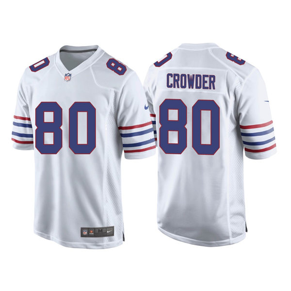 Mens Buffalo Bills #80 Jamison Crowder Nike White Alternate Retro Vapor Limited Jersey