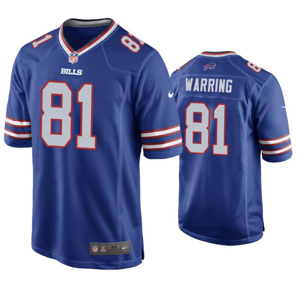 Mens Buffalo Bills #81 Kahale Warring Nike Royal Vapor Limited Jersey
