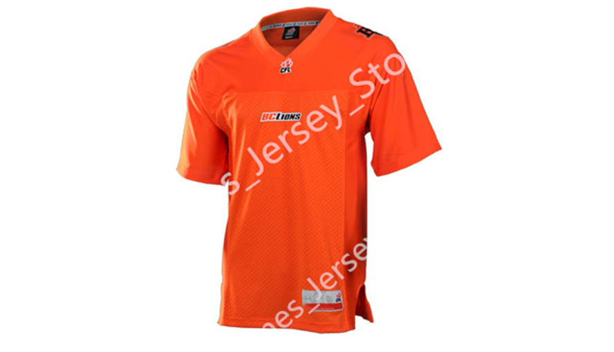 Mens CFL BC Lions Custom 2021 Home Orange Football Jersey