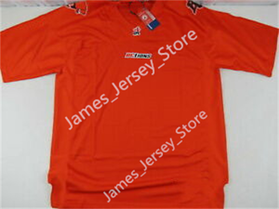 Mens CFL BC Lions Custom Home Orange Football Jersey