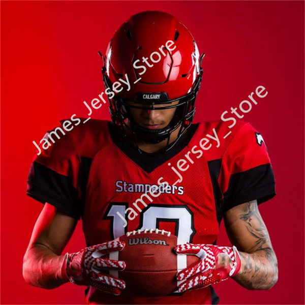 Mens CFL Calgary Stampeders Custom Retro Red Football Jerseys