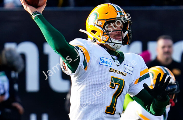 Mens CFL Edmonton Elks Custom 2020 New Era White EE Football Jersey