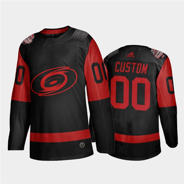 Mens Carolina Hurricanes Custom Black adidas 2021 Stadium Series Stitched Jersey