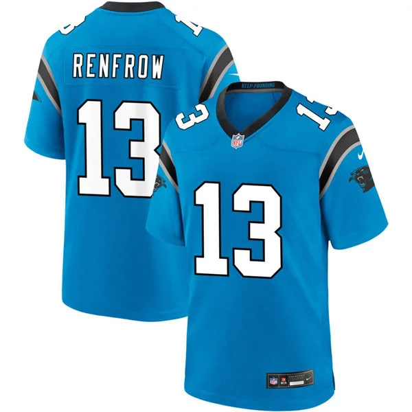 Mens Carolina Panthers #13 Hunter Renfrow Nike Blue Alternate Vapor F.U.S.E. Limited Jersey 