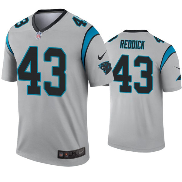 Mens Carolina Panthers #43 Haason Reddick Nike Grey Inverted Legend Jersey