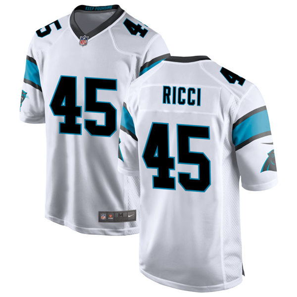 Mens Carolina Panthers #45 Giovanni Ricci Nike White Vapor Untouchable Limited Jersey