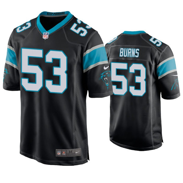 Mens Carolina Panthers #53 Brian Burns Nike Black Vapor Untouchable Limited Jersey
