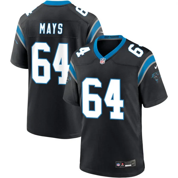 Mens Carolina Panthers #64 Cade Mays Nike Black Vapor F.U.S.E. Limited Jersey 