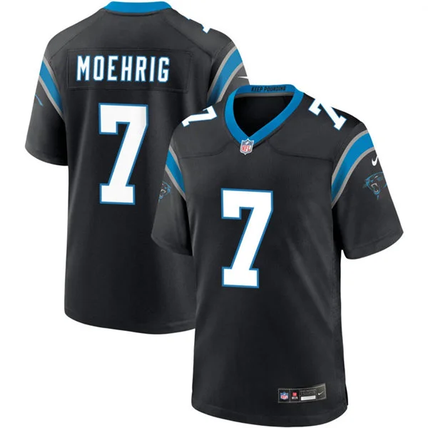 Mens Carolina Panthers #7 Tre'von Moehrig Nike Black Vapor F.U.S.E. Limited Jersey 