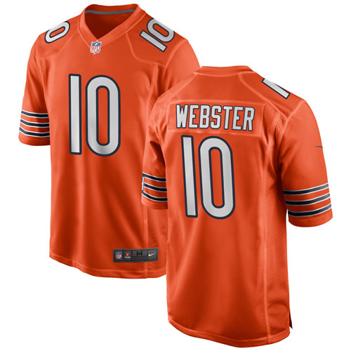Mens Chicago Bears #10 Nsimba Webster Nike Orange Alternate Untouchable Limited Jersey
