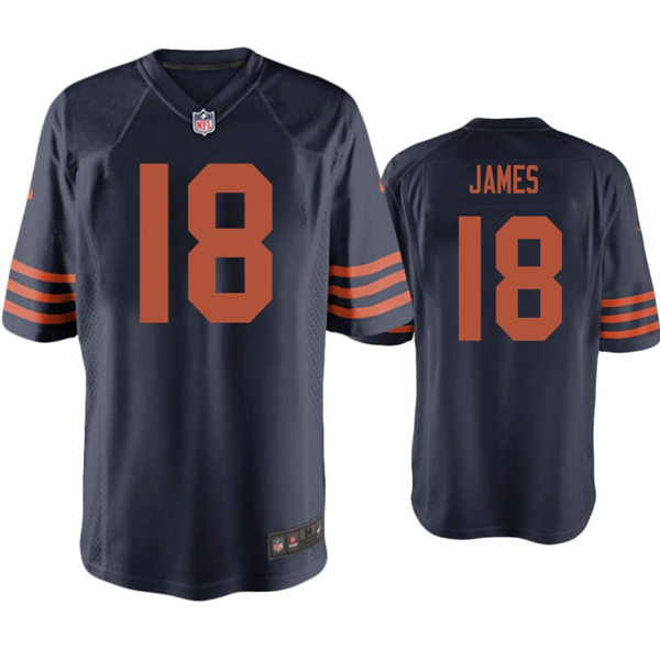Mens Chicago Bears #18 Jesse James Nike Navy Orange Vapor Untouchable Limited Jersey