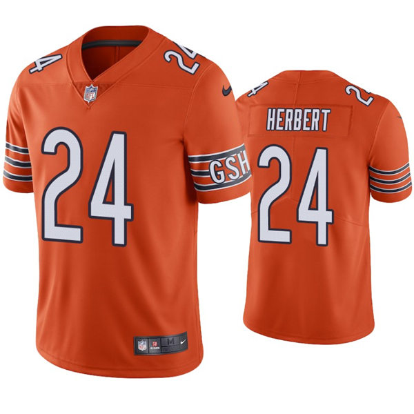 Mens Chicago Bears #24 Khalil Herbert Nike Orange Alternate Untouchable Limited Jersey
