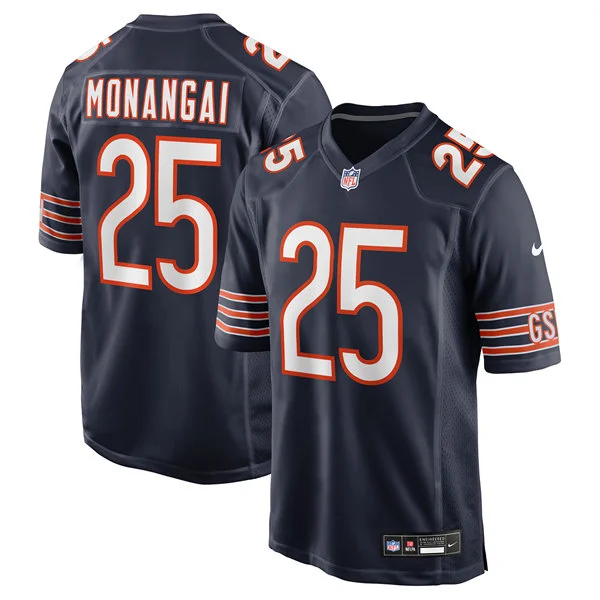 Mens Chicago Bears #25 Kyle Monangai Nike Navy Vapor F.U.S.E. Limited Jersey 