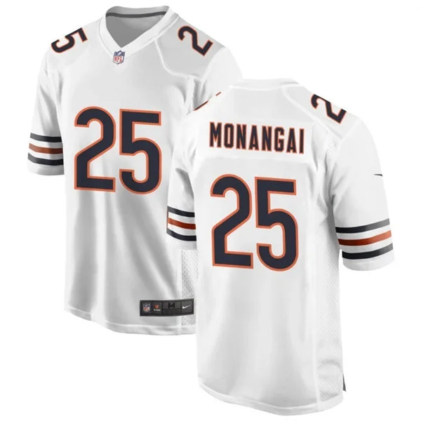 Mens Chicago Bears #25 Kyle Monangai Nike White Vapor F.U.S.E. Limited Jersey 
