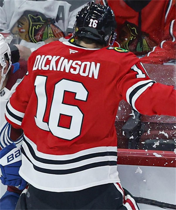 Mens Chicago Blackhawks #16 Jason Dickinson Fanatics Home Red Jersey 
