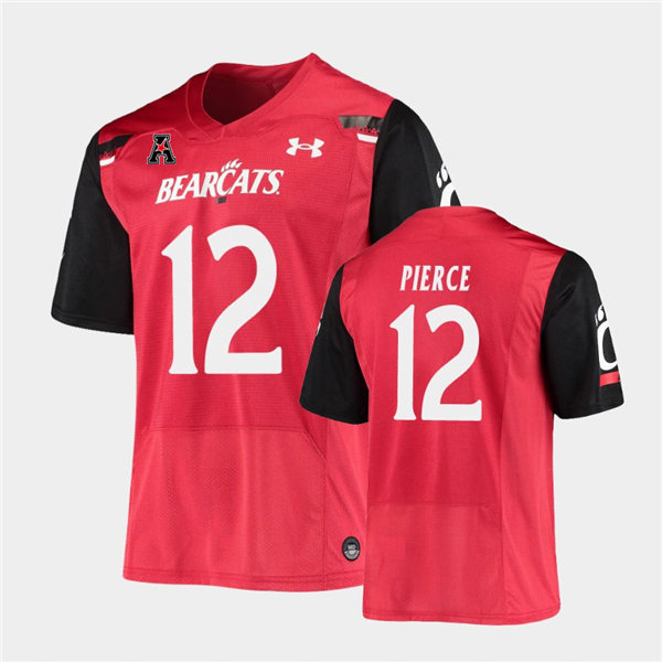 Mens Cincinnati Bearcats #12 Alec Pierce Under Armour Red College Football Game Jersey