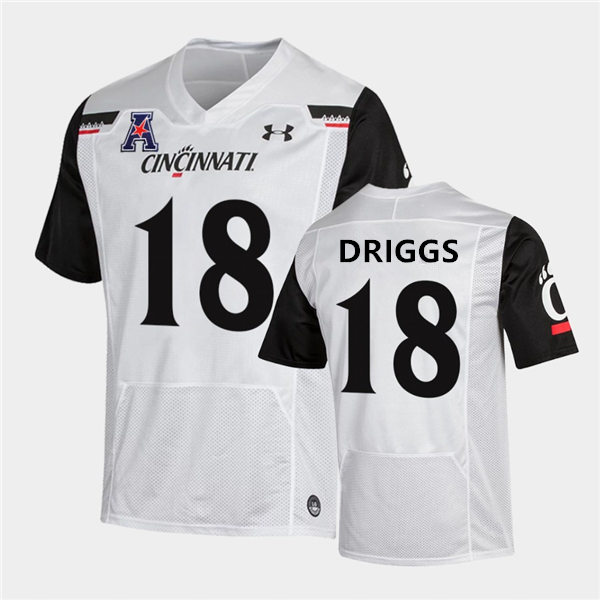 Mens Cincinnati Bearcats #18 Jowon Briggs Under Armour White College Football Game Jersey1