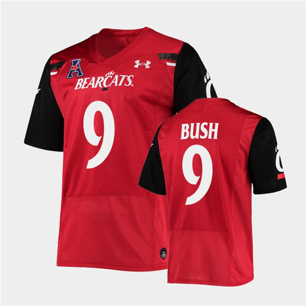 Mens Cincinnati Bearcats #9 Arquon Bush Under Armour Red College Football Game Jersey