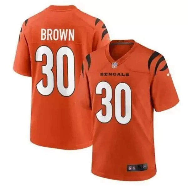 Mens Cincinnati Bengals #30 Chase Brown Orange Alternate Vapor F.U.S.E. Limited Jersey 