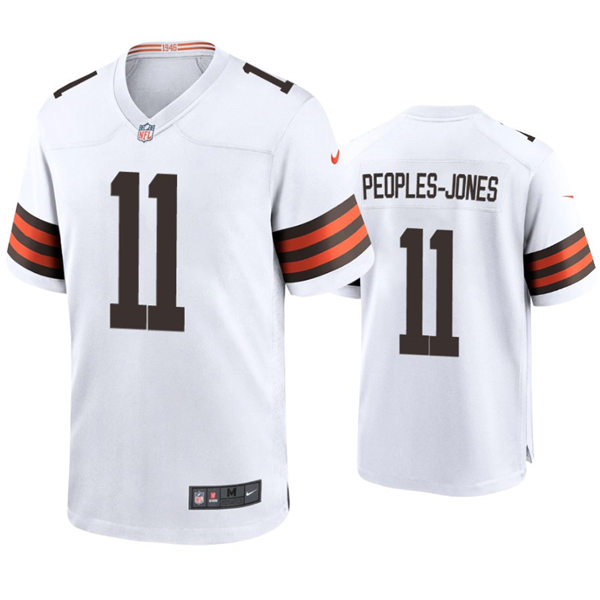 Mens Cleveland Browns #11 Donovan Peoples-Jones Nike White Away Vapor Limited Jersey