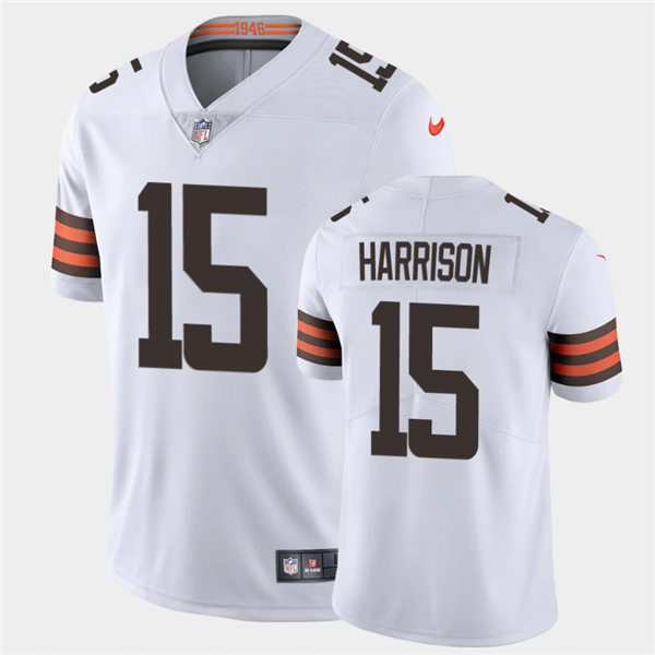 Mens Cleveland Browns #15 Ronnie Harrison Nike White Vapor Limited Jersey