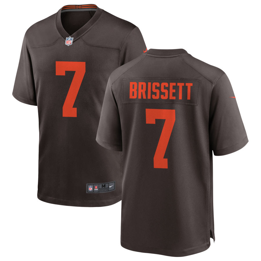Mens Cleveland Browns #7 Jacoby Brissett Nike Brown Alternate Vapor Limited Player Jersey