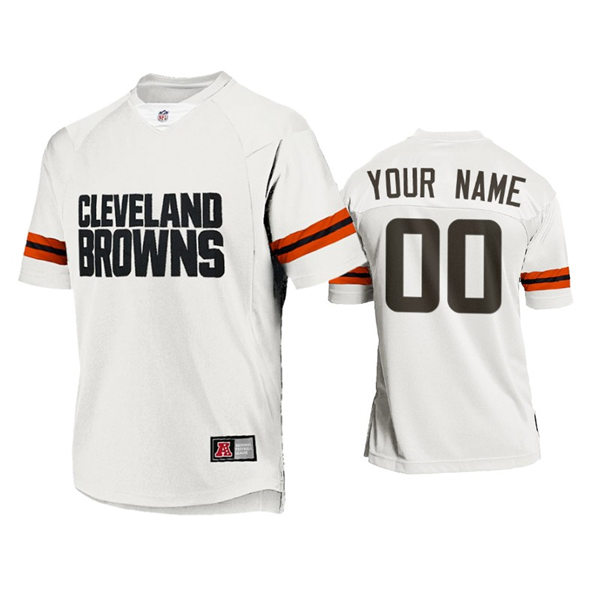 Mens Cleveland Browns Custom Bernie Kosar Otto Graham Joe DeLamielleure Joe Thomas Nike 2021 New Season Special White