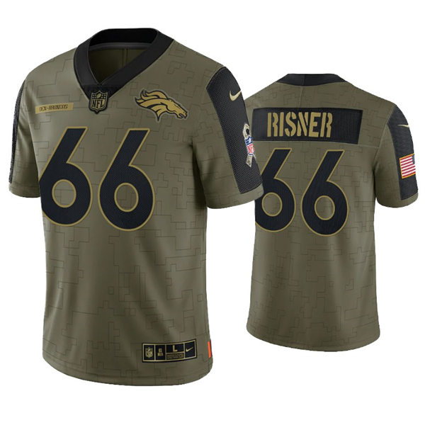 Mens Denver Broncos #66 Dalton Risner Nike Olive 2021 Salute To Service Limited Jersey