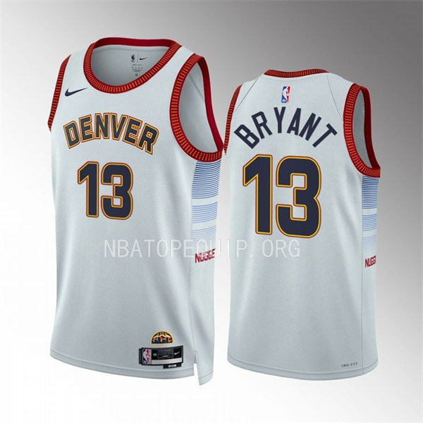 Mens Denver Nuggets #13 Thomas Bryant White 2022-23 City Edition Swingman Jersey