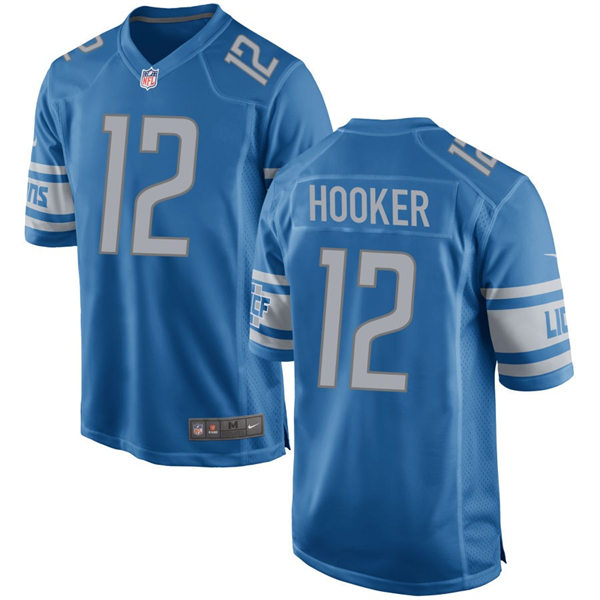 Mens Detroit Lions #12 Hendon Hooker Nike Blue Vapor Untouchable Limited Jersey
