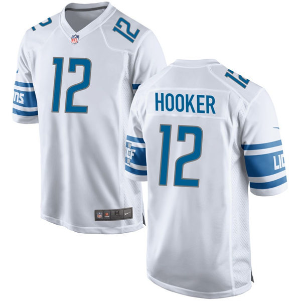 Mens Detroit Lions #12 Hendon Hooker Nike White Vapor Untouchable Limited Jersey