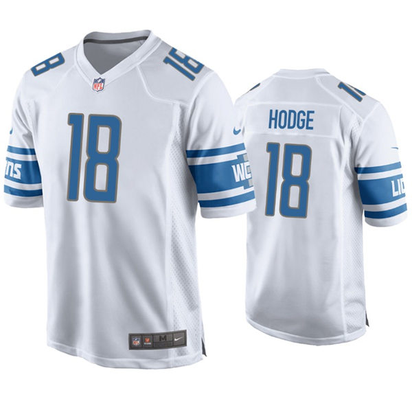 Mens Detroit Lions #18 KhaDarel Hodge Nike White Vapor Untouchable Limited Jersey