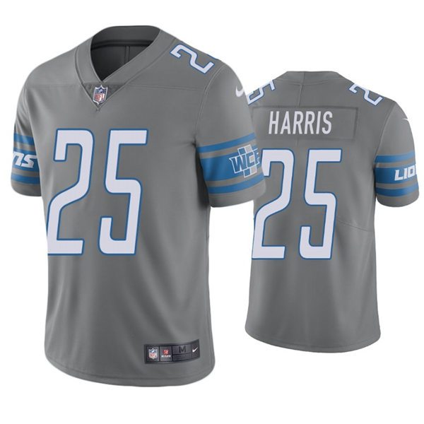 Mens Detroit Lions #25 Will Harris Nike Silver Color Rush Limited Player Jersey