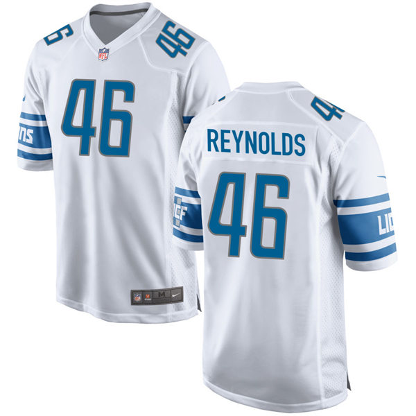 Mens Detroit Lions #46 Craig Reynolds Nike White Vapor Untouchable Limited Jersey