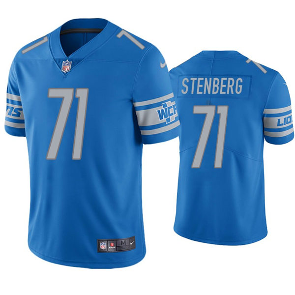 Mens Detroit Lions #71 Logan Stenberg Nike Blue Vapor Untouchable Limited Jersey
