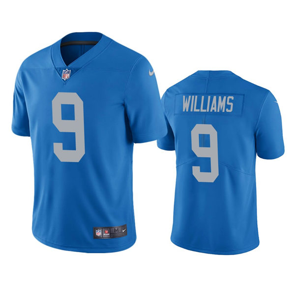 Mens Detroit Lions #9 Jameson Williams Nike Royal Alternate Retro Jersey