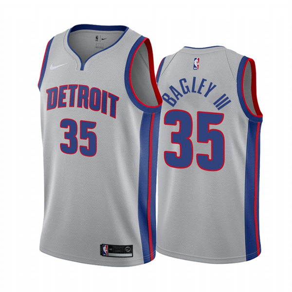 Mens Detroit Pistons #35 Marvin Bagley III Gray Statement Edition Swingman Jersey